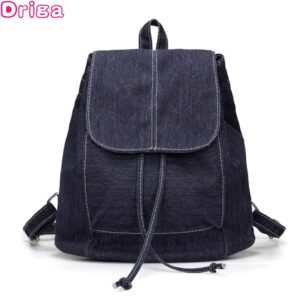 DRIGA New Denim Canvas Women Backpack Drawstring School Bags For Teenagers Girls Small Backpack Female Rucksack Mochilas Feminin 1