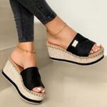 Summer Women Wedge Sandals Platform Flip Flops Soft Comfortable 2021 New Casual Shoes Outdoor Beach Slippers Ladies Sandals 1