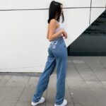 Hip Butterfly Print Harajuku Fashion y2k Jeans Women Streetwear Casual Baggy Straight High Waist Mom Denim Oversize 90s Iamhotty 5