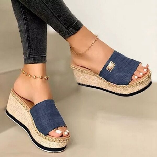 Summer Women Wedge Sandals Platform Flip Flops Soft Comfortable 2021 New Casual Shoes Outdoor Beach Slippers Ladies Sandals 4