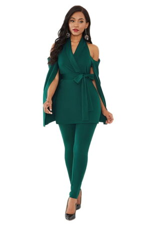 Sexy v neck full sleeve slim strapless cloak culottes jumpsuit mujer body suit 1