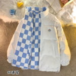 Double sided winter jackets stand collar warm loose parkas cotton outerwear jackets 8