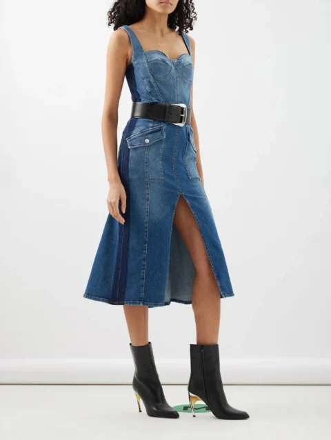 2024 Summer Women's Denim Skirt Cotton Corset Sexy Womens Camisole Dress y2k Clothes New High Quality Long Skirt bra 2
