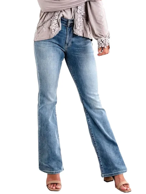 Stretchy Stadeke Waisted Flare Bootcut Jeans 1