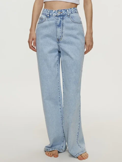 High Waisted Loose Wide Leg Denim Jeans American Streetwear 5